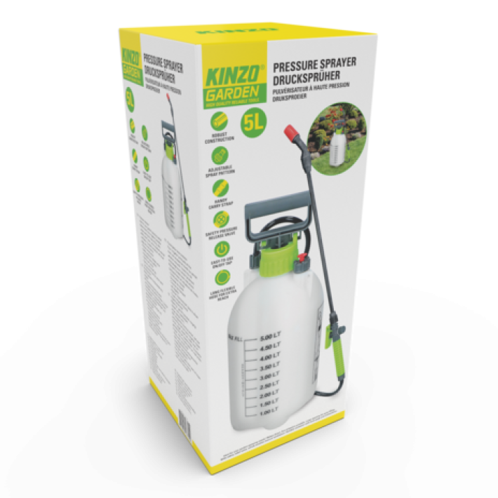 Kinzo pressure garden sprayer for plants 5L Irrigation \ Sprayers