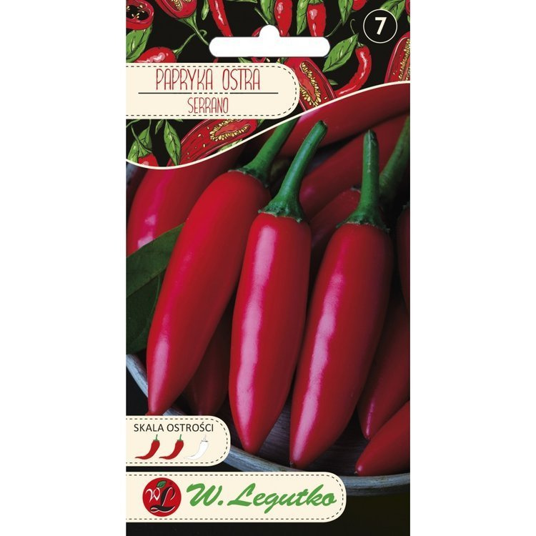 Paprika/Capsicum annuum/Serrano/red/0.15g Others \ Seeds GrowTent.pl