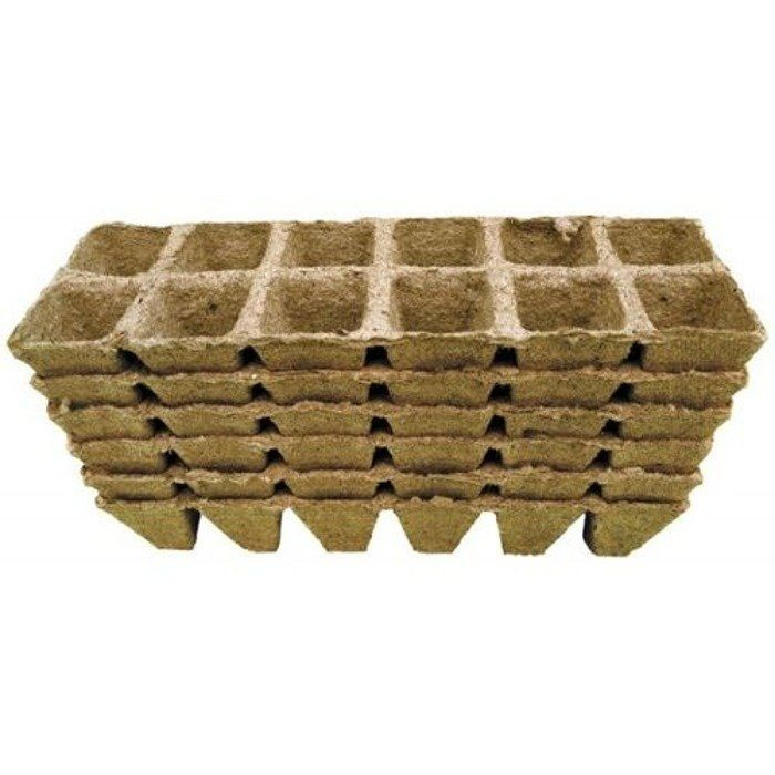 Peat pots Jiffy Pot for seedlings 6x6x6cm 1pc tray (12 pots