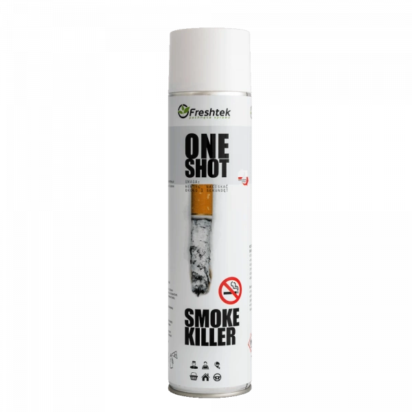 Freshtek ONE SHOT Smoke Killer Spray 600ml tobacco smoke odour