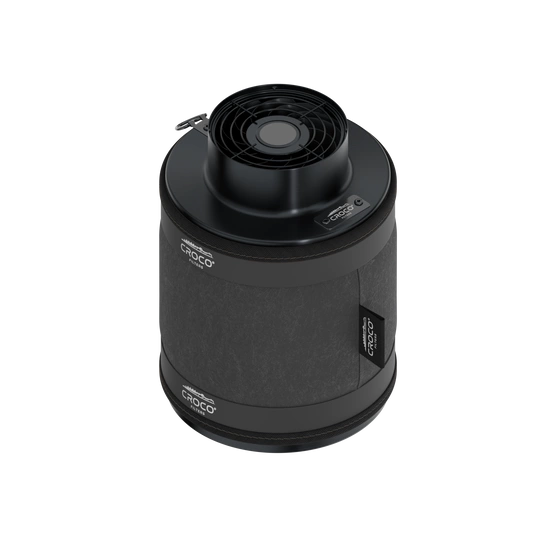 Croco Combo Carbon Filter with Controllable Built-In Fan 160–240 m³/h Ø100mm + 2m of duct