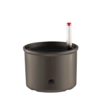 LENI hydroponics set 18/12 cover pot corona dark silver + hydro pot + h 12cm water indicator