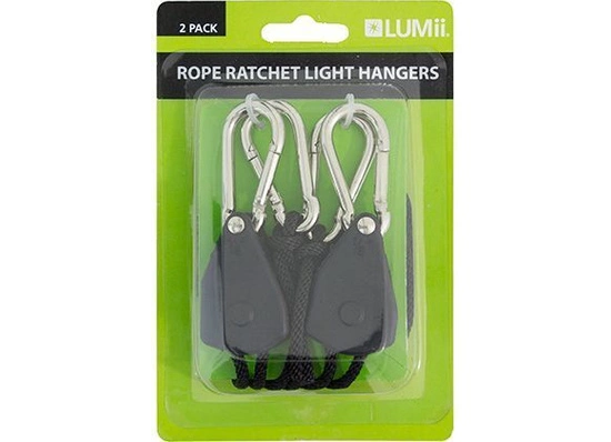 LUMii Rope Ratchet hangers / adjustable hanging set / Heavy duty 68kg pair 