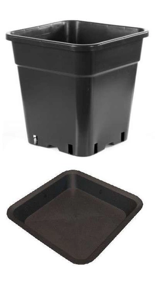 Square pot 18 L 30,5x30,5x31 cm with stand