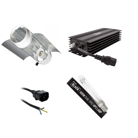 Complete hps set 600W - EL. BALLAST LUMII BLACK + Lumii Black 600W + Prima Klima Cool tube + Cables