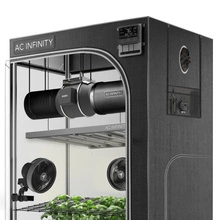 AC Infinity Complete Grow Tent Kit 120x120x200 cm with Full Spectrum LED Grow Light and integrated smart controls for ventialtion and circulation