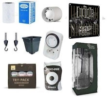 Growbox set The Jungle Nemesis LED 100w + silver mylar grow tent RoyalRoom C50 50x50x120