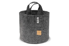 Growbag Root Pouch fabric pot 29x36cm 22L with a handle grey