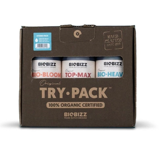 A set of fertilizers and boosters Biobizz TRY-PACK HYDRO 3x250ml  | trypack