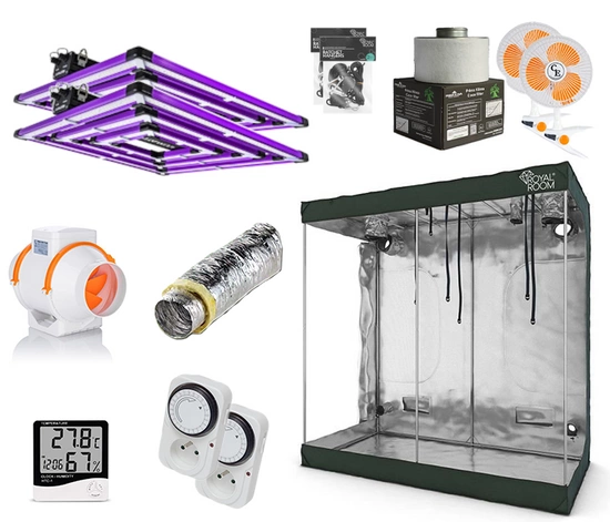 Growbox Set RoyalRoom 200x100x200 + 2x Lumatek ATS 300W PRO LED FULL SPECTRUM