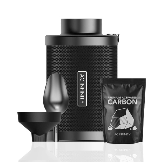 AC Infinity Refillable Carbon Filter Kit 100mm with Extra Charcoal Refill (1,8kg)