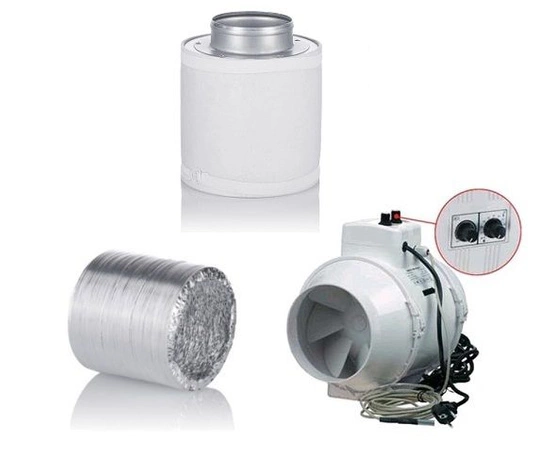 Ventilation kit 125mm 280 m3/h | power and temperature control