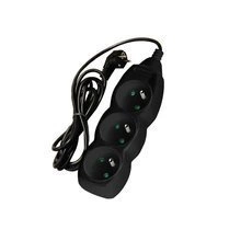 Power strip, 3 sockets with Grounding - 1.5 m