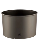 LENI CORONA 22/19 gloss cylindrical pot cover - Dark Silver