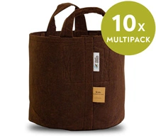 Multipack Root Pouch fabric pot 50x40cm 78L with handles brown 10 units