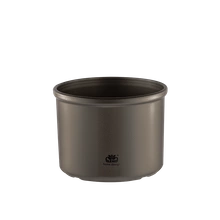 LENI CORONA 9/7 cylindrical pot cover DARK SILVER