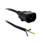 Reflector cable with IEC connector, male, ø 1 mm, 1,4m