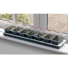 Garland electric propagator with heating - 7 mini trays 76x18,5xh15cm
