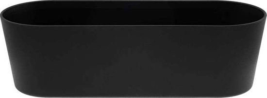Leni black pot 36 cm x 14 x 11 cm for window sill