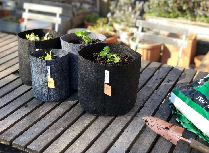 Growbag Root Pouch fabric pot 28x26cm 16L black
